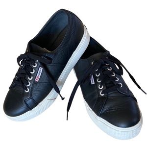 Superego 2750 Cotu Women’s Black Leather Sneaker Size 10